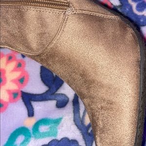 Thigh high brown boots